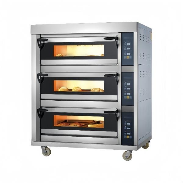 3 layer 6 tray gas oven