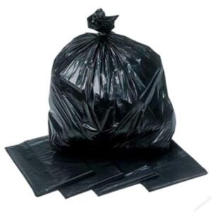 black plastic garbage bags