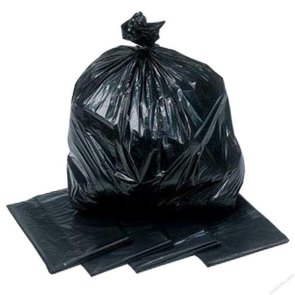black plastic garbage bags