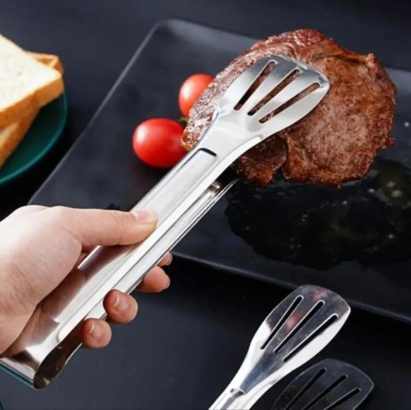 Stainless steel wire food tongs