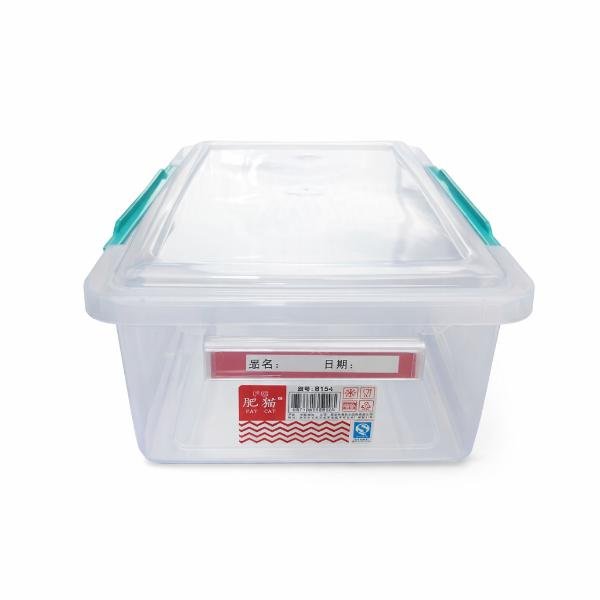 Transparent thickened double-buckle box
