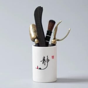 sukeng mutton fat jade tranquility six gentlemen tea ceremony