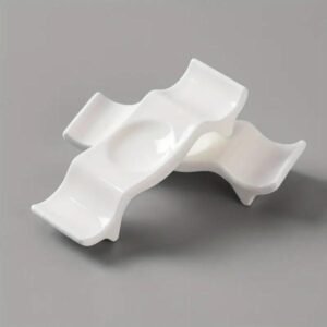 new bone china three way chopstick rest